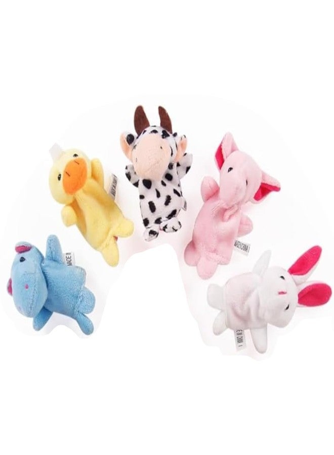 JAPSI Animal Finger Puppet for Kids | Hand Puppet Soft Toys for Kids | Soft Toy Assortment for Kids | Perfect for Imaginative Play and Early Learning | Different Animal Set of 5 Multicolor - Image 2